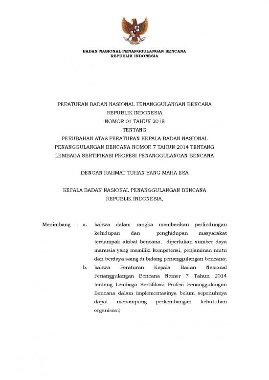 picture1_Uu Ketenagakerjaan Pdf 19211 | 1769f87439dd94535b7d074b5c75a54b Perban 1 Tahun 2018 Tentang Perubahan Atas Perka 7 Tahun 2014 Tentang Lembaga Sertifikasi Profesi Penanggulangan Bencana