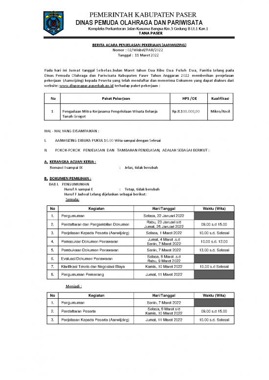 picture_Tanah Pdf 20229 | 5  Berita Acara Penjelasan Pekerjaan Aanwijzing Wisata Belanja
