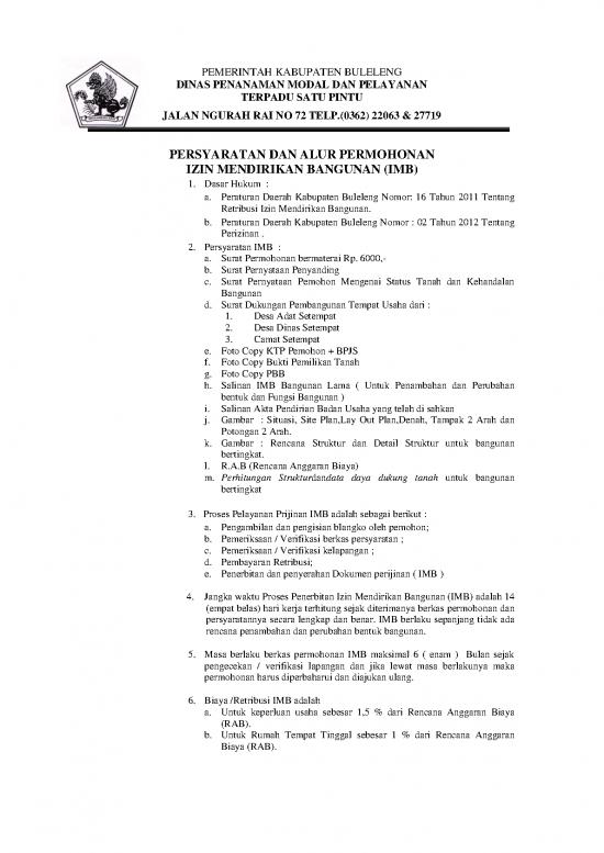 picture File - Izin Mendirikan Bangunan Id 20151 | Blanko Imb 85