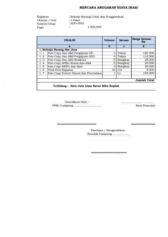picture File Rab - Rencana Anggaran Biaya Id 20099 | Cetak Dan Penggandaan