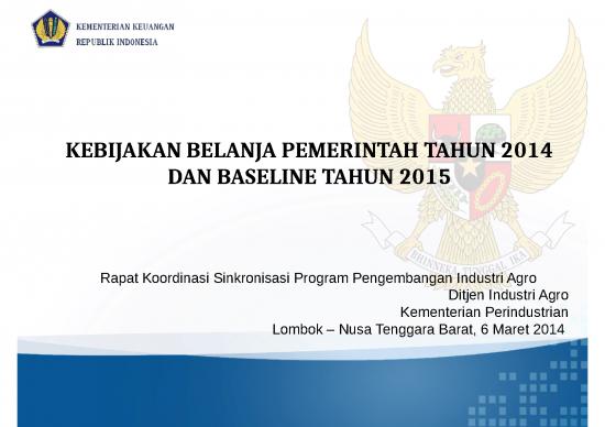 picture_Kebijakan Ppt 20088 | Ditjen Anggaran   Kemenkeu   Rakor Industri Agro   Lombok   2014