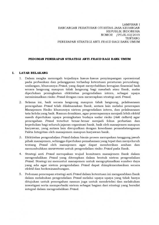 Manajemen Pdf 19836 | Lampiran 1 Pedoman Strategi Anti Fraud Bagi Bank Umum