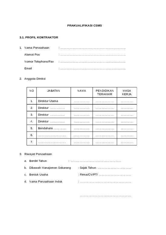 Presentasi Usaha 18521 (lampiran 1) Form 2015 Formulir Pendaftaran