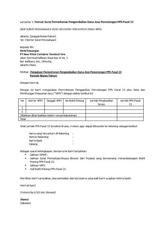 File  Surat Permohonan Id 19343  Lampiran 1 Format Surat Permohonan