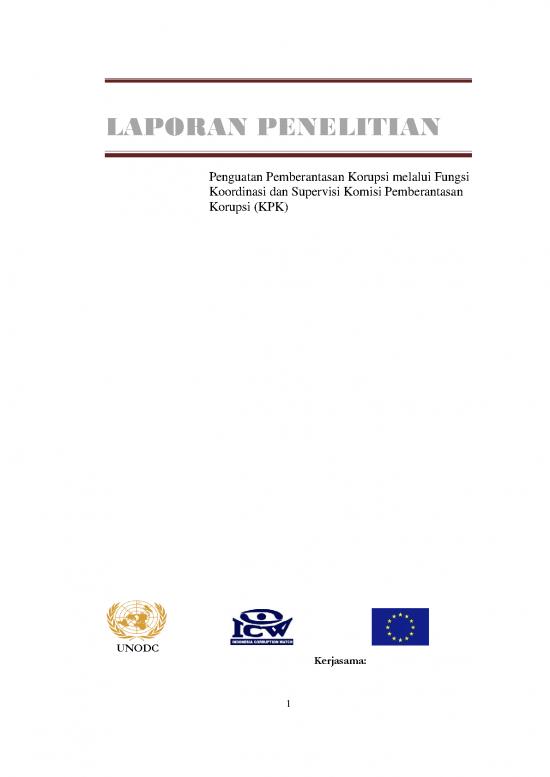 picture_Laporan Penelitian Penguatan Pemberantasan Korupsi Melalui Fungsi Koordinasi Dan Supervisi Kpk 0 | File - Laporan Penelitian Id 18838