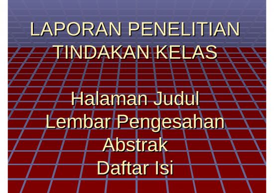 Tujuan Penelitian Adalah 18832 | Laporan Penelitian Tindakan Kelas