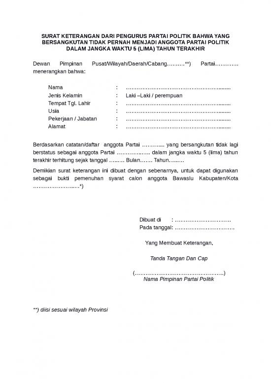 picture1_Surat Keterangan Dari Pengurus Partai Politik | File - Surat Keterangan Id 18721