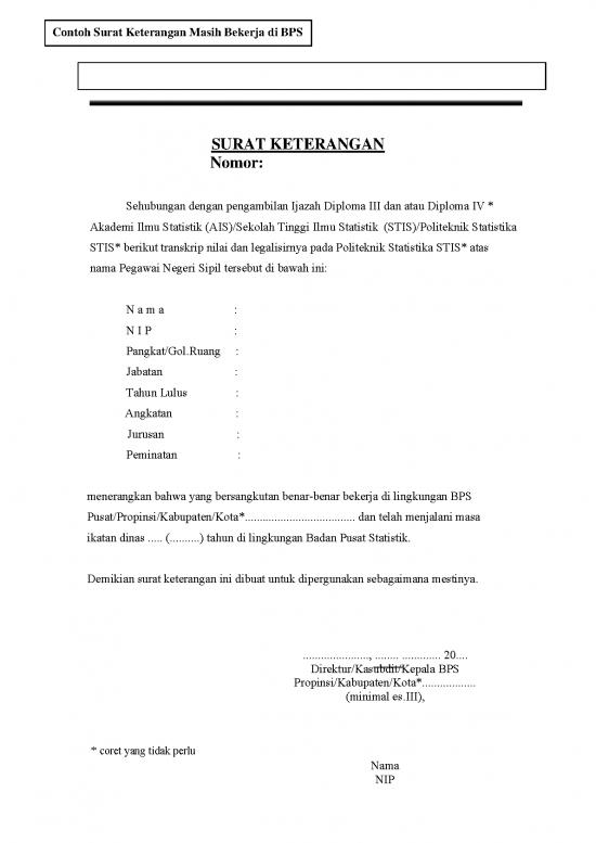 picture_Surat Keterangan Masih Bekerja Di Bps (2) | File - Surat Keterangan Id 19386