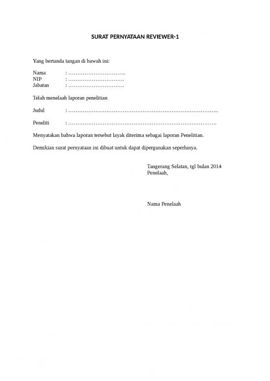 picture Surat Pernyataan Laporan Reviewer 1 | File - Laporan Penelitian Id 19150