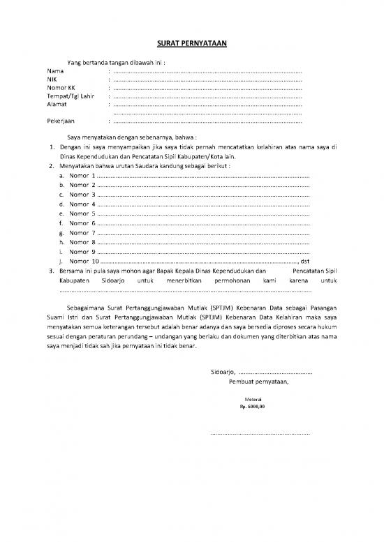 picture1_File - Surat Pernyataan Id 18751 | Surat Pernyataan Sptjm Urutan Anak