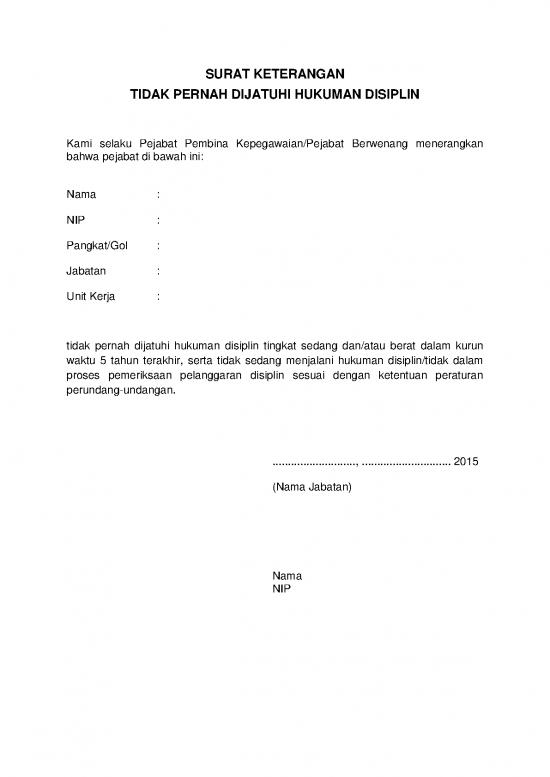 picture_Tautan Surat Keterangan Tidak Pernah Dijatuhi Hukuman Disiplin | File - Surat Keterangan Id 19428