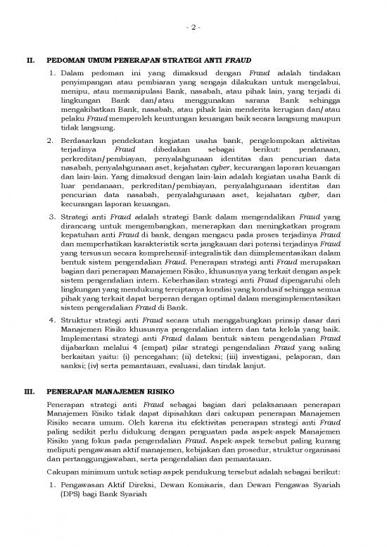 Manajemen Pdf 19836 | Lampiran 1 Pedoman Strategi Anti Fraud Bagi Bank Umum