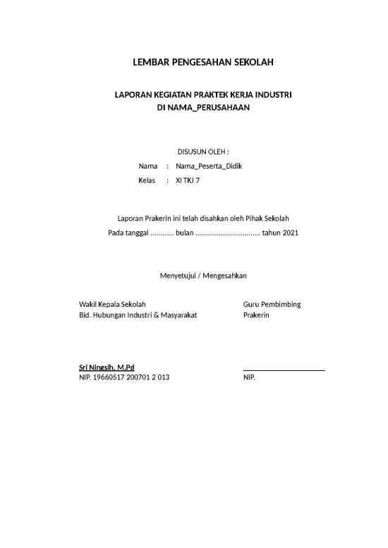 Lap Kegiatan Prakerin | File - Laporan Kegiatan Id 18615