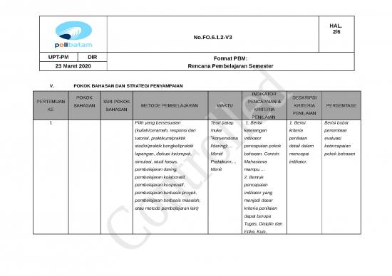 Contoh Penilaian Pembelajaran 21144 | Nfo2 V3 Format Rencana ...