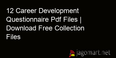 picture 12 Career Development Questionnaire Pdf Files | Download Free Collection Files