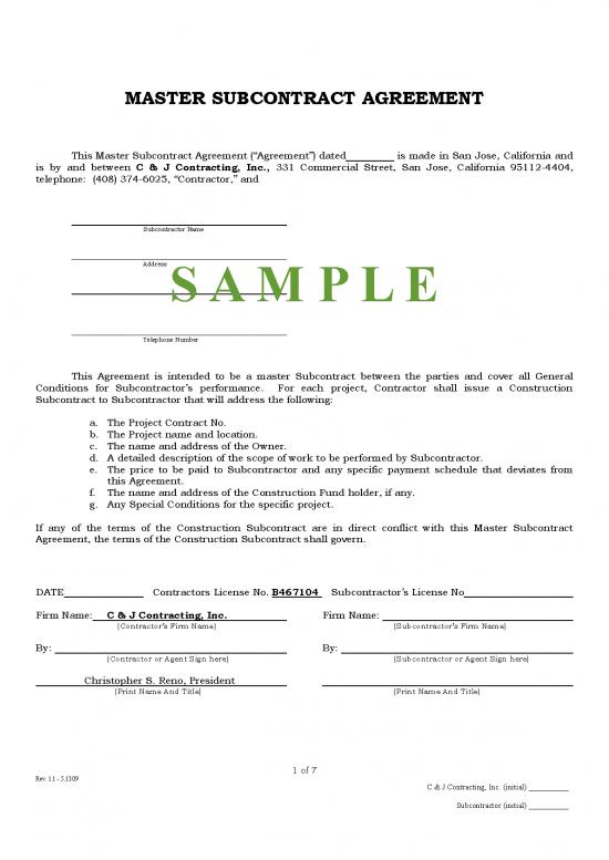 picture_Agreement Contract Sample 202188 | 01 Master Subcontract Agreement(sample)