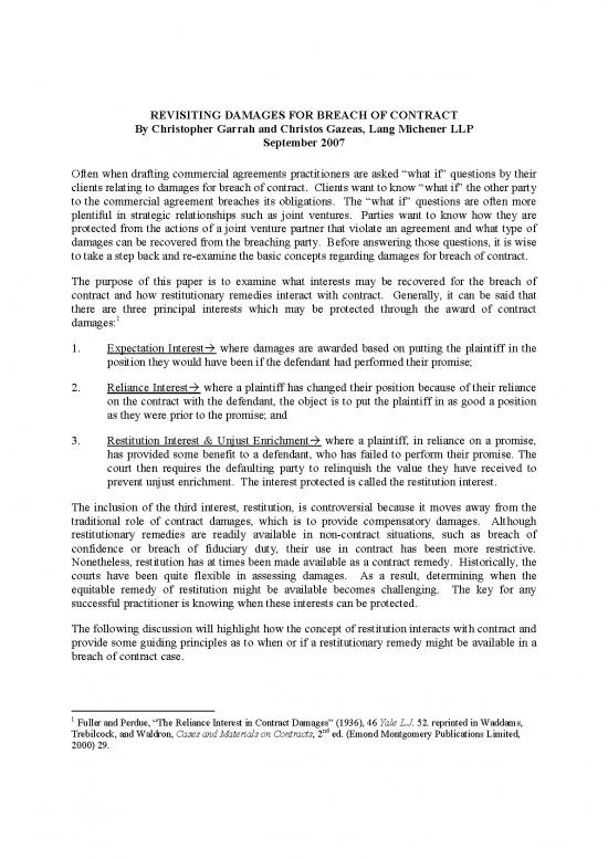 picture1_Agreement Contract Sample 201890 | 136161 Revisiting Damages For Breach Of Contract