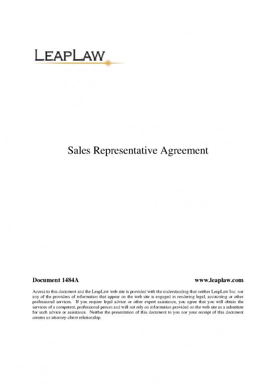 picture Agreement Sample 203142 | 1484 Salesrepagr