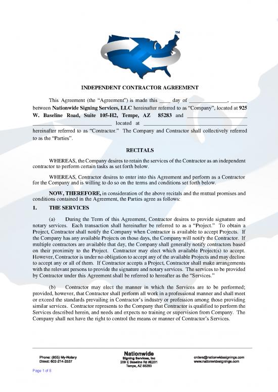 picture Agreement Sample 201963 | 2 Contractor Agreement