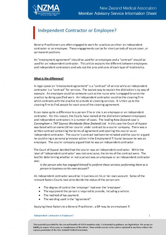 picture Agreement Contract Sample 201279 | 5e332a62c703f64d652fd167 Independent Contractor Or Employee