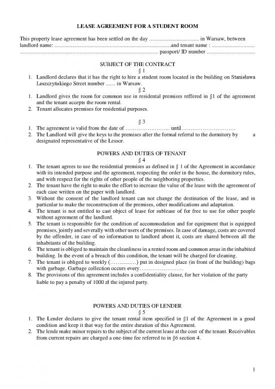 picture Lease Agreement Template 202578 | Agreement 2018