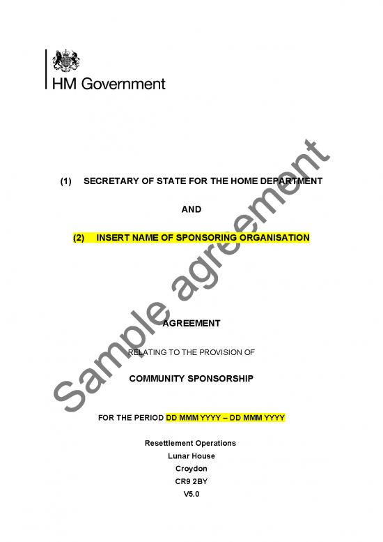 picture Agreement Sample 201284 | Agreement Version 0