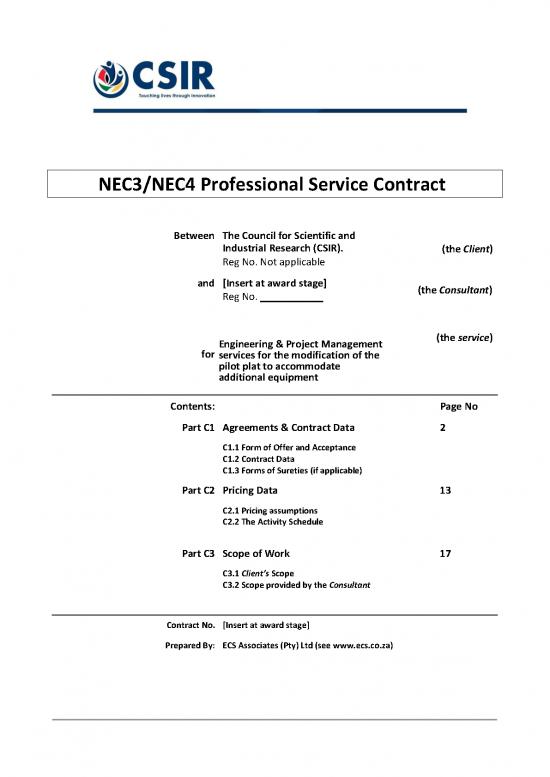 picture Contract Template Pdf 202646 | Annexure B  Psc4 Professional Services Contract Data