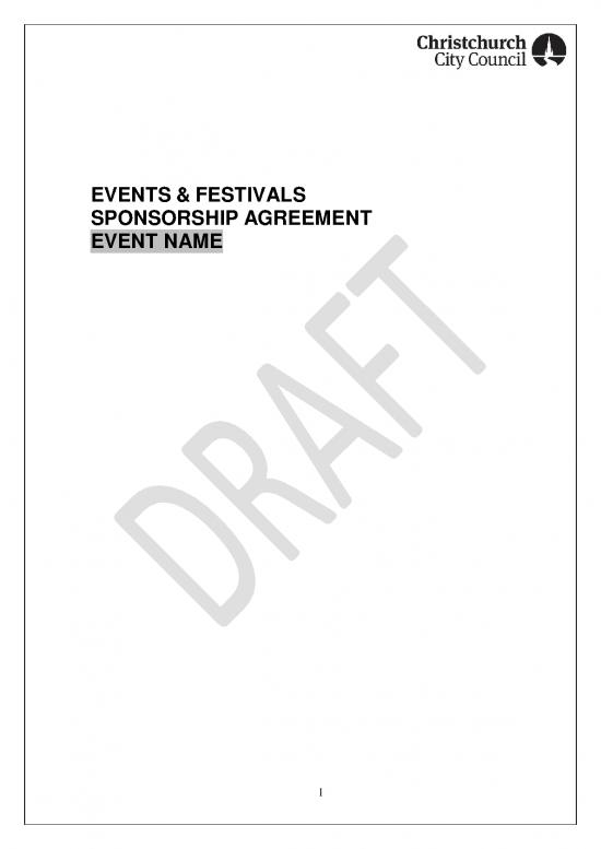 picture Agreement Form 201378 | Appendix 3 Events And Festivals Sponsorship Agreement Draft Template