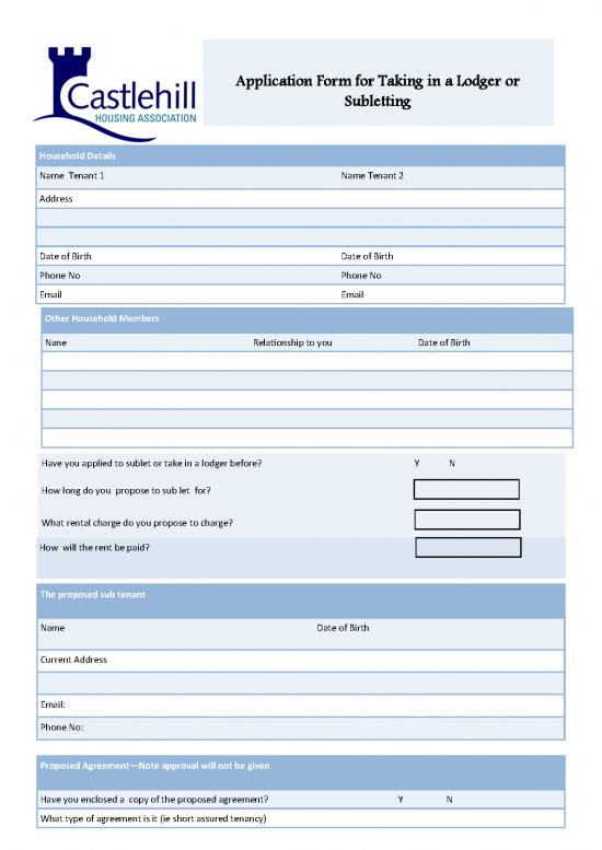 picture_Tenant Agreement Template 202530 | Application For Sublet Or Lodger 07 08 14
