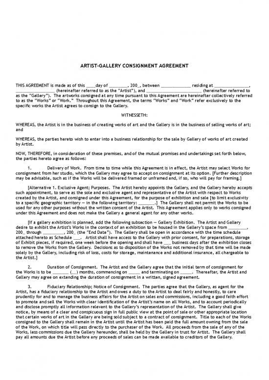 picture1_Agreement Sample 203177 | Artist Agreement