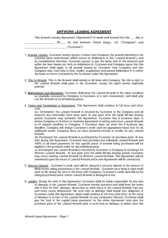 picture1_Lease Agreement Template 202846 | Artwork Leasing Agreement
