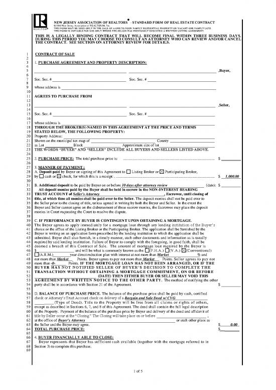 picture Agreement Contract Sample 201953 | Broker Standard Form Of Real Estate Contract