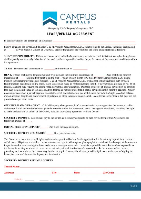 picture1_Lease Agreement Template 201364 | Bsucampusrentals Sampleleaseagreement