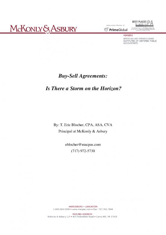 picture Agreement Sample 203040 | Buy Sell Agreements White Paper