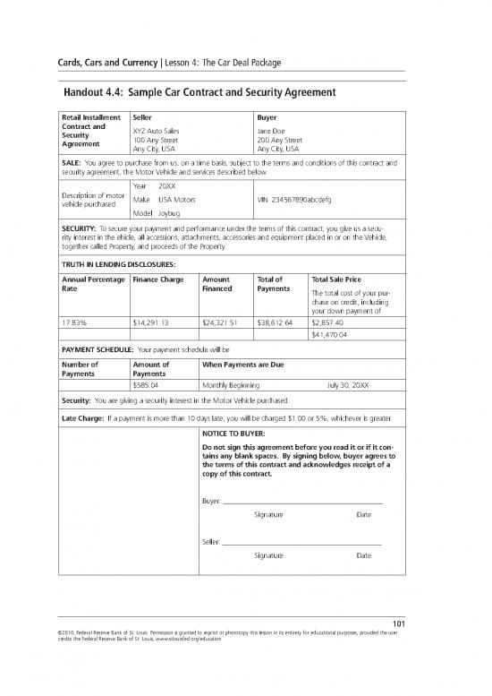picture Payment Agreement Template 202723 | Ccc Lesson 4 Handout 4 4