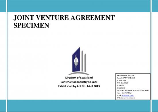 picture1_Agreement Contract Sample 202564 | Cicjointventureagreementspecimen