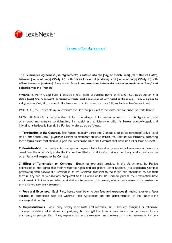 picture1_Agreement Contract Sample 203183 | Commercial Transactions Termination Agreement