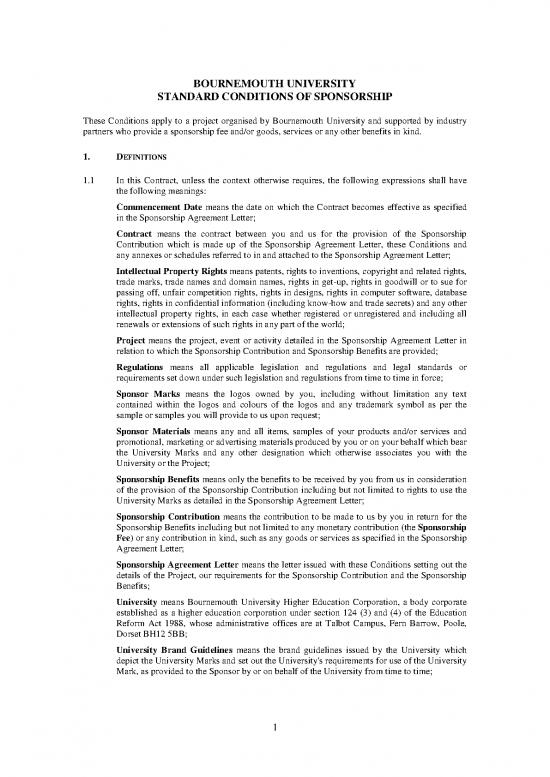 picture_Agreement Contract Sample 201775 | Conditions Of Contract For Sponsorship