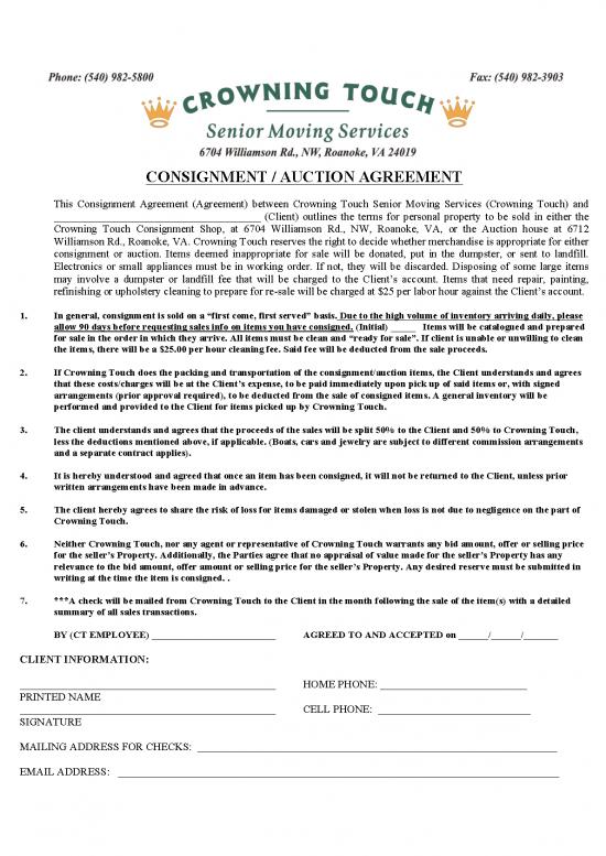 picture1_Agreement Sample 201470 | Consignment Auction Agreement