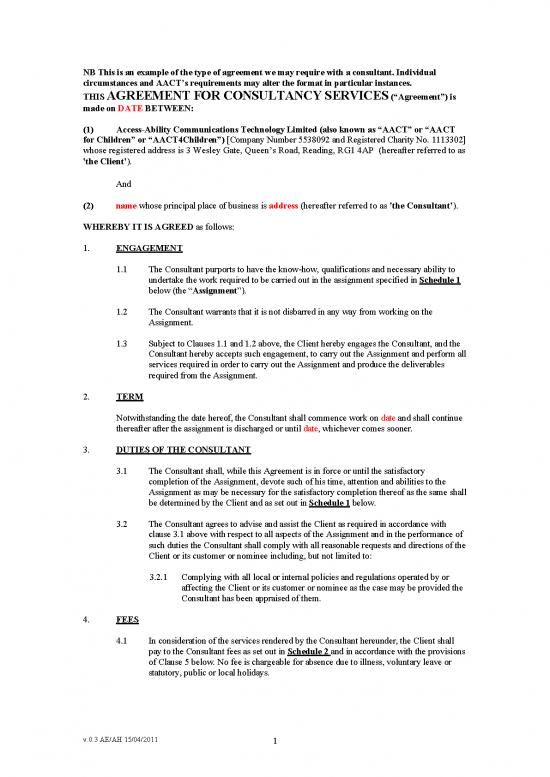 picture1_Agreement Sample 202337 | Consultancy Agreement Template