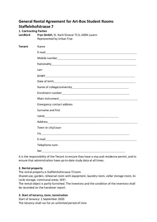 picture Tenant Agreement Template 203112 | Contract English