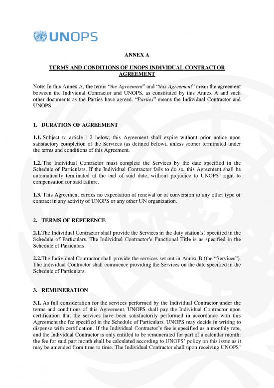 picture Agreement Contract Sample 201456 | Contractannex English