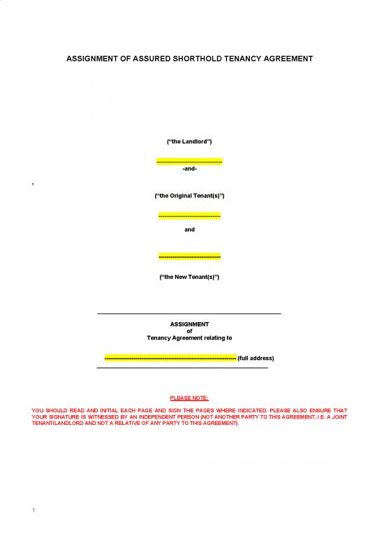 picture1_Tenant Agreement Template 201604 | Deed Of Assignment   Reposit