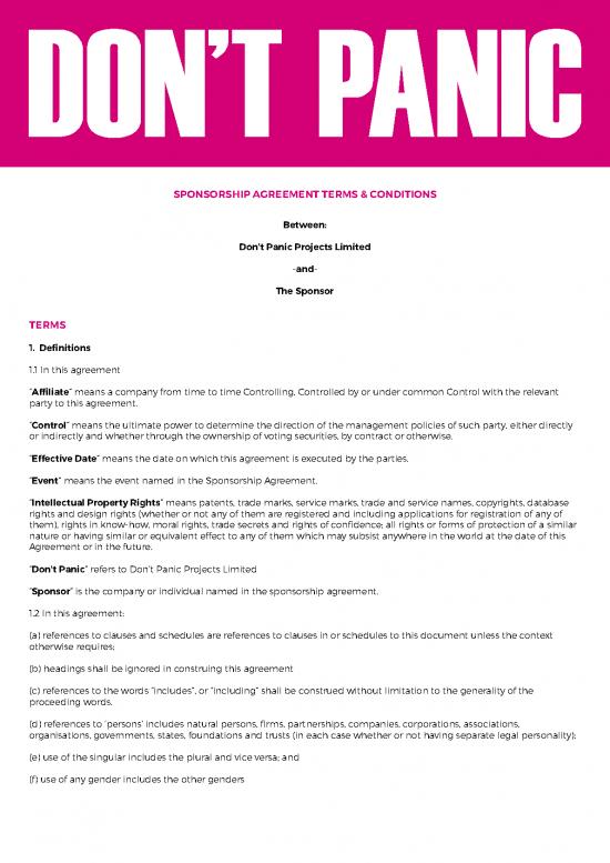 picture Agreement Contract Sample 201526 | Dp Sponsorship Terms And Conditions