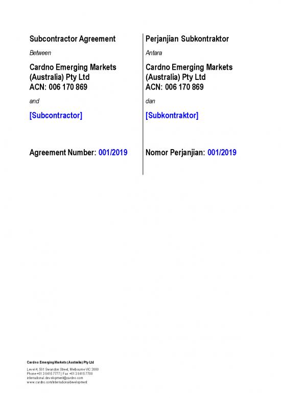 picture_Agreement Sample 202062 | Draft Subcontractor Agreement Bilingual