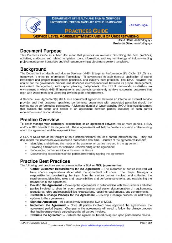 picture_Agreement Sample 202936 | Eplc Sla Mou Practices Guide