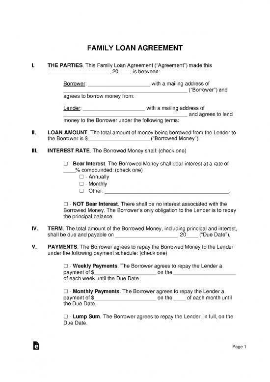 picture_Agreement Sample 201565 | Family Loan Agreement
