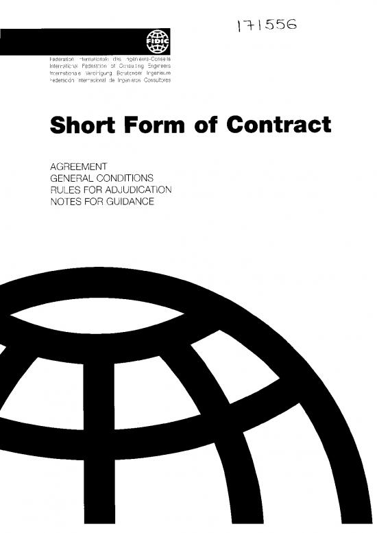 picture Agreement Contract Sample 202673 | Fidic (short Contract)