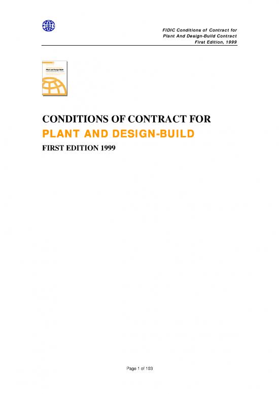picture Agreement Contract Sample 201697 | Fidic New Yellow Book