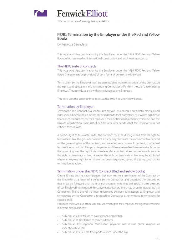 picture1_Contracts Pdf 202791 | Fidic Termination By The Employer Under The Red And Yellow Books